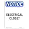 Signmission OSHA Notice, 7" Height, Electrical Closet Sign, 7" X 5", Portrait OS-NS-D-57-V-11643 - alternate 1